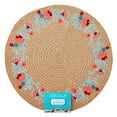 thumbnail image 5 of (2 pack) The Pioneer Woman Sweet Rose Embroidered Jute Round Placemat, Multicolor, 15", 5 of 8