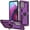 Purple Military Grade Rotating Ring Kickstand Case, variant on Moto G Stylus 5G 2022 Case - Military Grade, 16ft Drop Tested, Magnetic Ring Holder & Kickstand, with Screen Protector, Mint