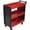 Red, variant on 3 Tier Rolling Auto Detail Cart With Wheels, Heavy Duty Plastic Tool Organizer for Garage, Workshop, Repair Shop, Red&Black