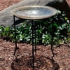 14" Apricot Ice Crackle Glass Bowl