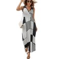 thumbnail image 1 of Vestido De Noche De Lujo Sin Mangas Para Mujer, Abstract Geometrical Vestido De Fiesta, 1 of 5