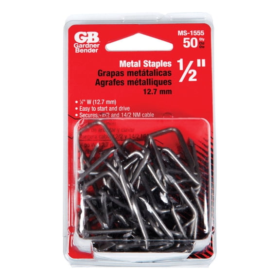 Gardner Bender 1/2 in. W Metal Insulated Cable Staple 50 pk