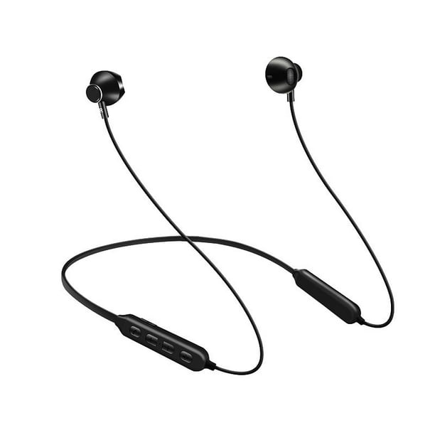 Écouteurs Bluetooth Sport, Ecouteurs Intra-Auriculaires sans Fil Type Tour  de Cou, Magnétique Casque Bluetooth sans Fil, Sport Oreillette Bluetooth  avec Microphone pour iOS Android, Noir 