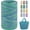 Blue Green, variant on Flat Raffia Yarn for Crochet Bags, 3mm x 218 Yards Rayon Paper Ribbon Crocheting Sun Hat Beach Bag DIY Crafts Wrapping (Colorful Cyan) Colorful Cyan Flat, 3mmx218yd