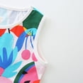 thumbnail image 3 of WOLLED Girls Kids Casual Dresses Summer Casual Round Neck Floral Printed Sundress for Party Kids Clothes,Sized 2-8T, 3 of 7