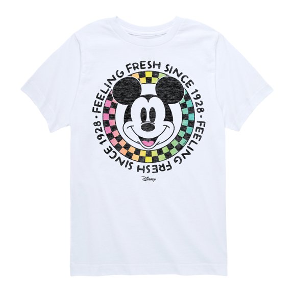 Disney - Mickey & Friends - Feeling Fresh Since 1928 - Mickey Mouse - Toddler And Youth Short Sleeve Graphic T-Shirt