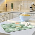 thumbnail image 6 of Soft Green Marble Dish Drying Mat 16x18 Absorbent Microfiber Draining Rack Pad for Kitchen Counter Sink, 6 of 8