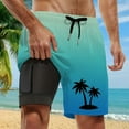 thumbnail image 2 of Kcolen Swim Trunks Men 7 Inch Inseam Elastic Waist Mens Swim Shorts Loose Rash Guard Shorts for Men Swim Trunks Men Summer Beach Oversized Men Swim Brief, 2 of 4