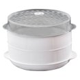 thumbnail image 3 of 1 Set Food Steamer Double-layer Kitchen Microwave Oven Steamer Food Cookware, 3 of 6