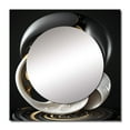 thumbnail image 2 of Designart "Flowing White Stained Glass I" Modern Square Mirror For Wall Decor - Large Gold Square Printed Wall Mirror Art - Square Modern Mirror - Wall Mounted Square Large Mirror, 2 of 5
