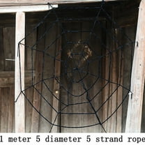 Hvmvliv Circular Halloween Spider Web Decorations Huge Spiders Web for Indoor Outdoor Halloween Decorations Yard Home Party Haunted Decor Black