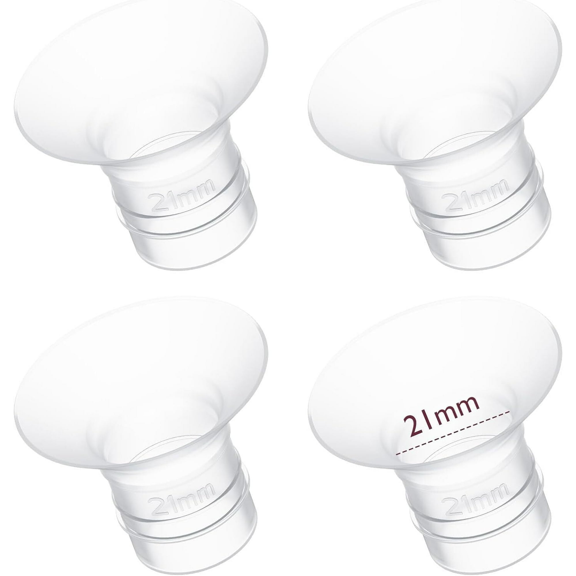 Momcozy Flange Insert 21mm Compatible with 24mm Flange/Shield of Most Pumps, Insert for Momcozy/Medela/Elvie/Spectra, Bellababy/TSRETE/Willow Breast Pump Replacement Accessories, 4Pcs