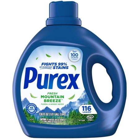 Purex Fresh Mountain Breeze Liquid Detergent, 130 fl oz, 116 loads