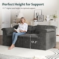 thumbnail image 5 of COPIAE 81" Loveseat Sofa with Deep Seat, Corduroy Boneless Couch for Living Room, Office, No-Assembly Required, Dark Gray, 5 of 11