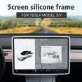 thumbnail image 3 of Peggybuy Car Central Control Navigation Screen Frame for Tesla Model 3 Y (White), 3 of 6
