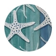 thumbnail image 4 of WYYP Nautical Coastal Beach Theme Wodden Starfish Round Tablecloth for Picnic Dining Kitchen Farmhouse 100% Polyester Tablecloths White, 4 of 8