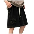thumbnail image 3 of QHFBli Jean Shorts Men Mid Thigh Denim Shorts Women, Casual Loose Fit Streetwear, 3 of 7