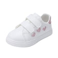 thumbnail image 2 of Otqutp Toddler Girls Canvas Shoes Star Heart Print Hook and Loop Casual Sneakers Tennis Sparkle Athletic Gym Running Shoes ﻿, 2 of 9
