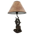 thumbnail image 2 of Zeckos Ships Wheel Nautical Boat Table Lamp with Anchor Shade Set of 2, 2 of 7
