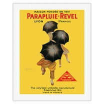 Parapluie-Revel - The Very Best Umbrella Manufacturer - Established 1851 - Vintage Advertising Poster by Leonetto Cappiello c.1922 - Fine Art Rolled Canvas Print 20in x 26in