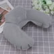 thumbnail image 2 of GOOHOCHY Almohada inflable en forma de U para el cuello, ideal para viajes al aire libre (gris), 2 of 8