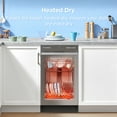 thumbnail image 4 of Midea Built-In Dishwasher, 8 Place Settings, 6 Wash Programs, Steel Tub, Heated Dry, E-Star, Stainless Steel, 4 of 11