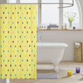 thumbnail image 3 of Manfei Sparkle Stars Printed Shower Curtain 72Wx78L,Lovely Cartoon Themed Bath Curtain,Yellow, 3 of 5