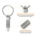 thumbnail image 4 of Unique Bargains 4Pcs Spring Plunger 1/4'- 20 Thread Size with Pull Ring Flat Head Retractable Index Plunger, 4 of 5