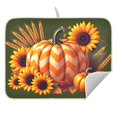 thumbnail image 5 of Ryvnso Pumpkin with Sunflowers Dish Drying Mat for Kitchen Countertop 18x24 Large Dish Pad Drainer Rack Dish Sink Mats, 5 of 7