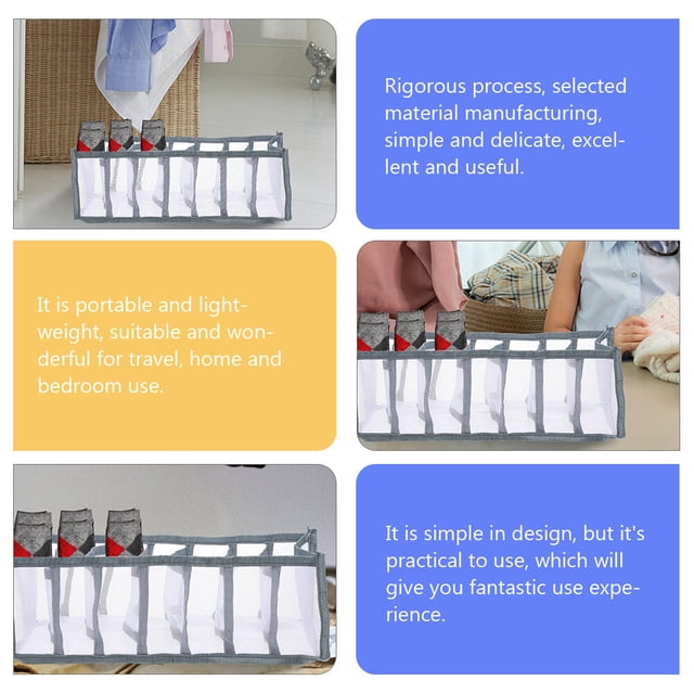 unbranded Organizador De Ropa De Malla Con 7 Compartimentos Para Guardar Jeans En Y Cajones