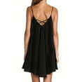 thumbnail image 5 of Plus Size Women's Loose Backless Slip Cross Fashion Dress, 5 of 6