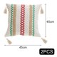 thumbnail image 2 of Funda de almohada decorativa, cojín con borlas, fundas de almohada tribales de estilo rústico para sofá, dormitorio, sala de estar, 18 x 18 pulgadas, 2 of 5