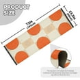 thumbnail image 5 of Yayeee Runner Rug for Bedroom 2'x6' Machine Washable Hallway Non Slip Mat, Orange Geometric Circles, 5 of 8