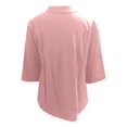 thumbnail image 3 of Hiiyo T-Shirt pour Femme Grande Taille à Manches 3/4, Col Ras du Cou, T-Shirt Ample Décontracté (S-TTTG), 3 of 4