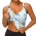 thumbnail image 3 of Uemuo Cartoon Turtle Pattern Women's Sports Bra - High Impact Support, Breathable, and Comfortable Athletic Bra for Running, Yoga, and Workouts, 3 of 9
