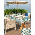 thumbnail image 5 of Outdoor Tablecloth with Umbrella Hole for Patio/Picnic/Party/Camping, Tropical Plant Waterproof Table Cloth Rectangle Table Cover Washable, Summer Watercolor Boho Green Palm Trees (52"x 70"), 5 of 8