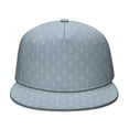 thumbnail image 2 of Nautical Anchor Adjustable Snapback Flat Brim Hat - Coastal Marine Streetwear Cap for Men & Women, 2 of 3