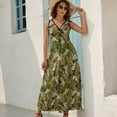 thumbnail image 5 of Autumn Leaves Camouflage Sleeveless Dress Dresses Women Summer Evening Dresses Ladies Bohemia Long Dresses, 5 of 9