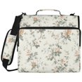 thumbnail image 2 of Zipper Binder with Shoulder Strap 2 inch 3 Ring Waterproof File Folder Organizer Bag 500 Sheet Vintage Pastel Colors Floral, 2 of 8