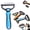 Blue, variant on 2026 New Double-Sided Deshedding Dematting Tool, Undercoat Rake for Dogs & Cats, Extra-Wide Dog Grooming Brush & Deshedder Comb for Long Hair ,orange