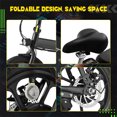 thumbnail image 5 of Electric Bike Adult 500W, 16" Commuting Electric Mountain Bicycle 15.5MPH Max Range 28 Miles, 42 V 10.4AH Removable Battery, Multi-Shock Absorption, Foldable Electric Bicycles, City Commuter for Adult, 5 of 6