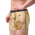 thumbnail image 3 of Wukai Retro Hand Drawn Honey Bees And Sunflowers Print Men’s Underwear Breathable Boxer Briefs,&nbsp;Moisture Wicking & Breathable-XX-Large, 3 of 7