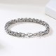 thumbnail image 1 of Titanium Link Bracelet, Square Byzantine Stainless Steel Style, 1 of 5