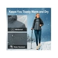 thumbnail image 2 of Little Donkey Andy Womens Warm Recycle Insulated Jacket Hooded Lightweight Windproof Winter Coat Hiking Travel Steel Grey XS, 2 of 6