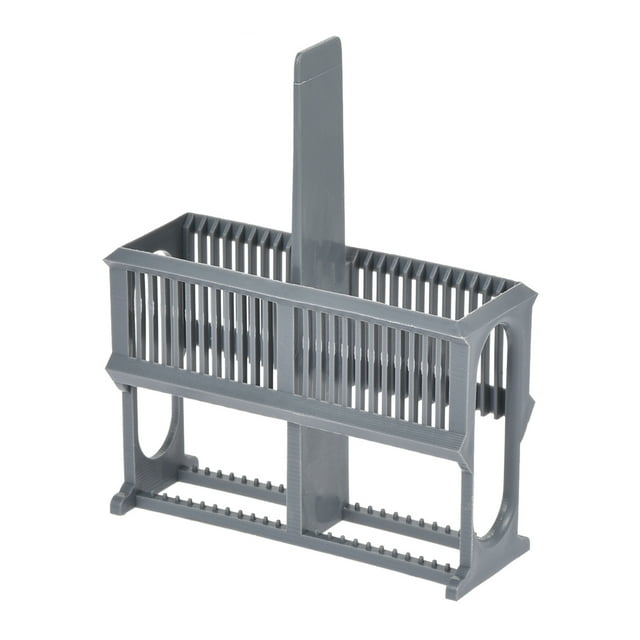 Unique Bargains Microscope Slides Rack 24 Positions Polypropylene Staining Rack Gray for Research Experiment