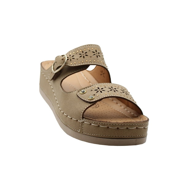 SANDALIAS CASUALES DE MUJER TOPO SINTETICO MARCA LEON 914