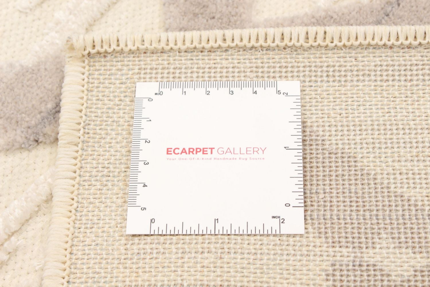 ECARPET Area Rug for Living Room and Dining Room Kasbah Ivory 6'3" x 9'6"