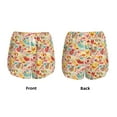 thumbnail image 5 of Xecao's Colorful Chicken for a double-layer running short for women, perfect for gym, tennis, and more, featuring a convenient pocket., 5 of 9