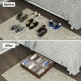 thumbnail image 4 of Everyday Home Under-Bed Plastic-Covered 12-Pair Shoe Organizer (Brown), 4 of 6