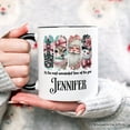 thumbnail image 5 of Coquette Pink Christmas Personalized Mug, It's The Most Wonderful Time Of The Year Vintage Gift with Custom Name, 5 of 5
